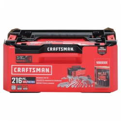 CRAFTSMAN 206-Piece Polished Chrome Mechanics Tool Set (14-in; 3/8-in; 1/2-in;) $99.99