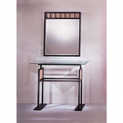 HURRY UP Discounts on P5188-615B - George Kovacs P5188-615B Console Table in Dorian Bronze finish with Ripple Glass