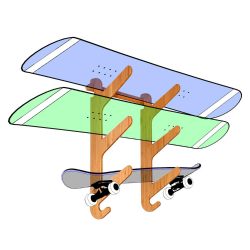 Save More on Great Deals Snowboard Rack  Skateboard Rack | Horizontal Snowboard Wall Mount - Moloka`i Series