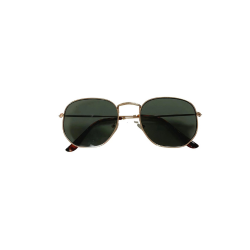 Save more on Great Deals Rose Gold with Green Lenses Classic Metal Hexagon Aviator Sunglasses FINAL SALE*