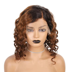 Get Exclusive Deals on Hot Deals Ombre Brown With Dark Roots Loose Wave 13x4 Front Lace Wig 1b4 Pre Plucked With CXW38]