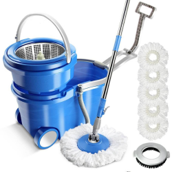 Hurry up Hot Deals Masthome Easy Wring Spin Mop and Bucket with Wringer Set