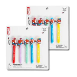Save More Sale is Live Now YOOBI X MARVEL SPIDER-MAN MINI MARKERS WITH CHARMS 5 PIECE SET, 2 PACK - PASTELS