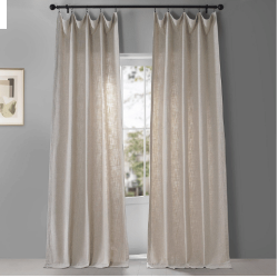 HURRY UP Price Drop on Mod Beige Belga Faux Linen Curtain