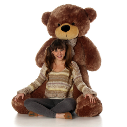 Buy Now Sale is Live Now Sunny Cuddles Soft and Huggable Jumbo Mocha Brown Teddy Bear 60in - One of the Biggest Teddy Bears