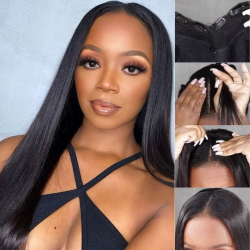 Grab Now Discounts on Hot Deals Limited Sale Urgirl Hair Silk Straight V Part Wigs No Leave Out Protective Wigs Beginner Friendly
