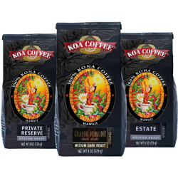 Get Discounts on  MEDIUM ROAST GROUND KONA COFFEE TRI-PACK