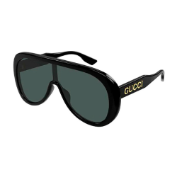 Grab now Clearance Sale IS Live Now GUCCI GG 1370S 001 SHIELD PLASTIC BLACK SUNGLASSES WITH GREY LENS