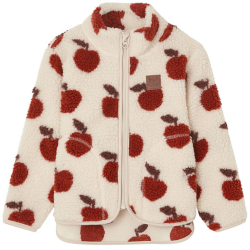 Hurry up Sale is Live  Now AUSTIN PILE PRINTED FLEECE JACKET RUST WHITE APPLE
