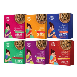 HOT Deals Blooming Discounts on Pack of 6 Laddoos (Dry Ginger, Gond, Ragi Sesame, Ragi Chocolate, Jowar & Bajra Ladoos)