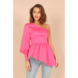 Shop Now Sale is Live Discounts on Hot Deals SHARNIE ONE SHOULDER TOP - HOT PINK